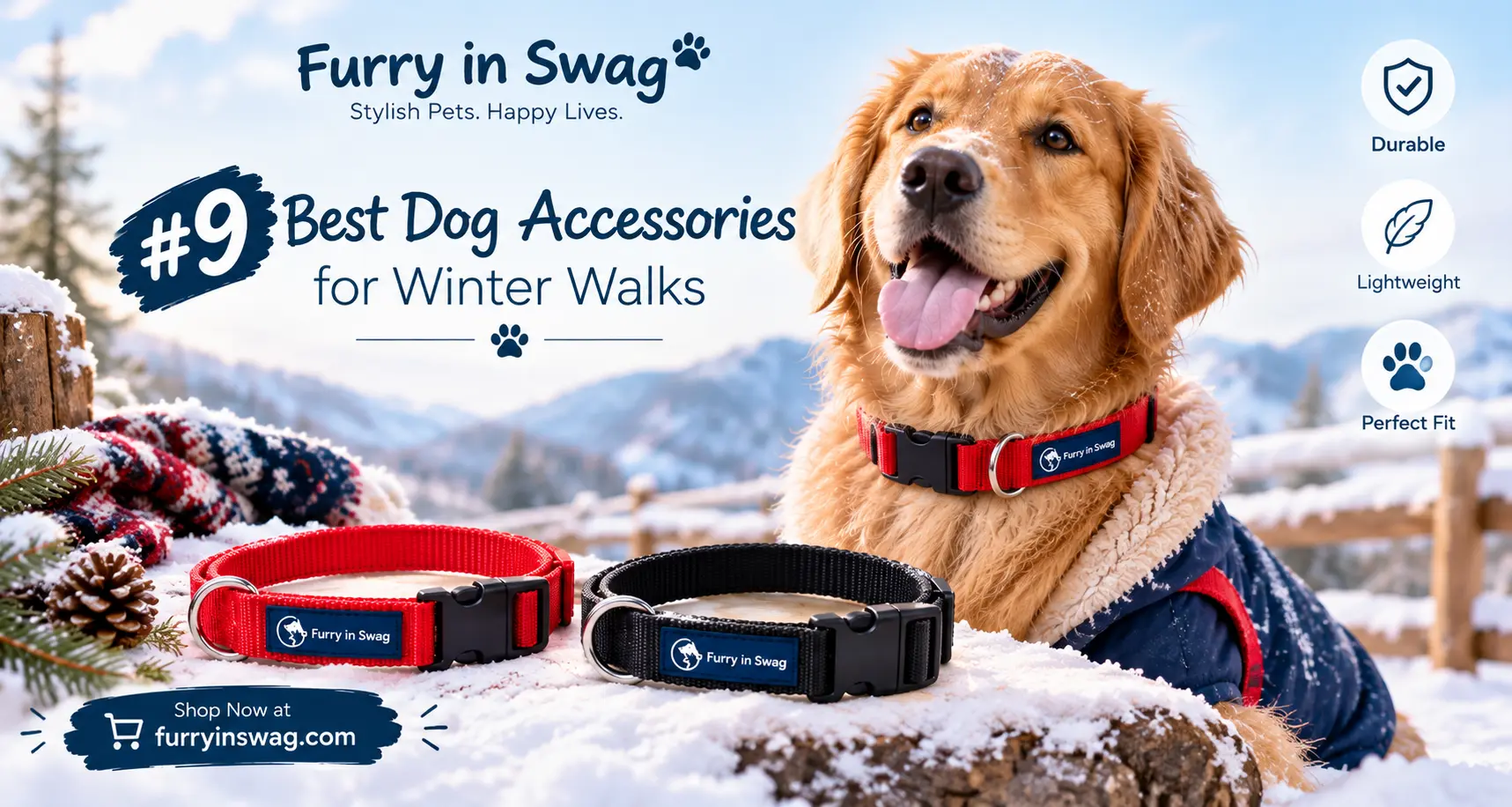 dog accessories for winter walks